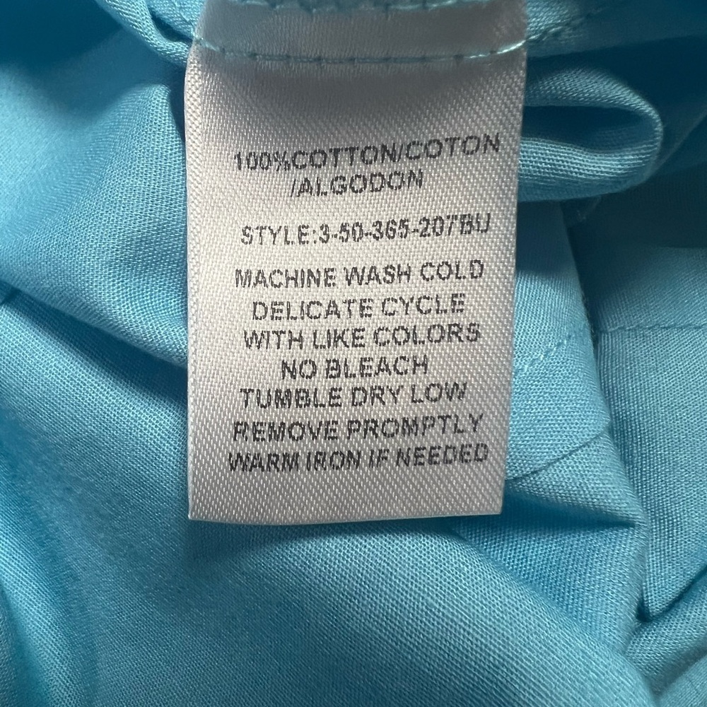 Roper Wear the West Blue/Teal Button Down Size L Blouse Women NWOT - Picture 7 of 7